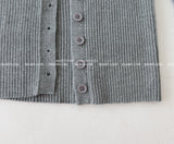 V-neck Knit Sleeveless Cardigan Set