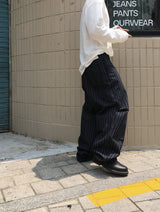 No.1300 Nストライプデニムワイドパンツ