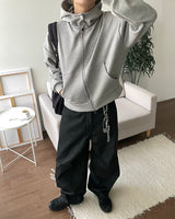 コンパクトクロップハイネックフードジップアップ
