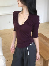 V-Shirring Tee