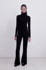 Classic slit Bootcut Pant (BLACK)