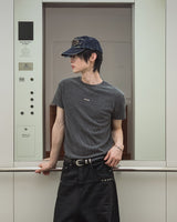 26SS★ [PLAN MADE] バーベル マッスルフィット リブ ハーフ Tシャツ