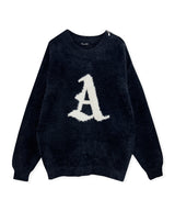 UNISEX ショルダージップシャギーニット