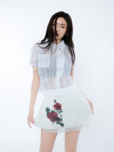 ASYMMETRIC STRIPE SHIRTS [WHITE]
