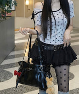 コントラストリボンTシャツ_スター