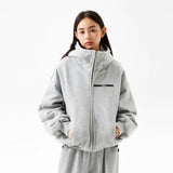 FMACM 24AW Throne Hand Printed Hooded Sweatshirt Gray Loose Silhouette Thick Jacket