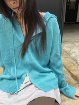 Rimoha Summer Hood Knit Zip-Up