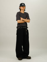 IN フック スラブ マッスルフィット ハーフスリーブ Tシャツ