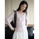 Soft V-Neck Summer Knit Cardigan