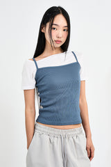 モエンアンバランスシャーリング半袖Tシャツ