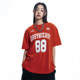 88 フットボール半袖Tシャツ - RED