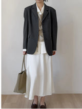 Dion Pintuck Mermaid Long Skirt