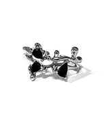 Black flower Ring