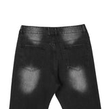 ASCLO Diagonal Incision Bootcut Denim Pants