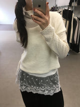 Polka Dot Turtleneck Long Sleeve (5color)
