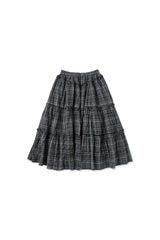 Check frill skirt