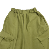 diagonal cargo bermuda pants