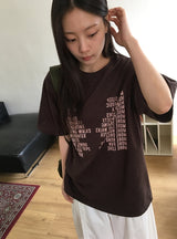 [unisex] ムートレタリングオーバー半袖Tシャツ