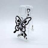 SUN CASE CLEAR PATCH BUTTERFLY BLACK