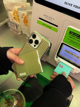 キャンディ ストライプ MagSafe カードポケット / TREEFORFIVE345