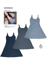 wool twisted knit sleeveless dress