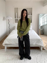 Loosefit v neck knit(8color)