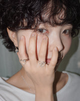 [925SILVER] FLOW LINE HEART DAILY RING