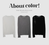 テンセルラウンドウール長袖Tシャツ (3color)