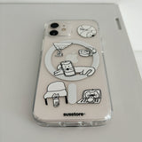 [MagSafe phone case] ディスターテッドキャット フォンケース