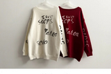 Pen Lettering Printing Round Knit