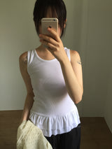 Le Frill Crewneck Sleeveless