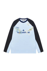 フローラルエンブロイダリージャージロゴTシャツ