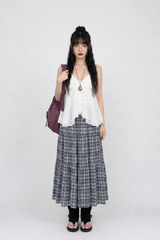 レース ブリーズ ボタン キャミ トップ (WHITE, VIOLET GRAY 2COLORS!)