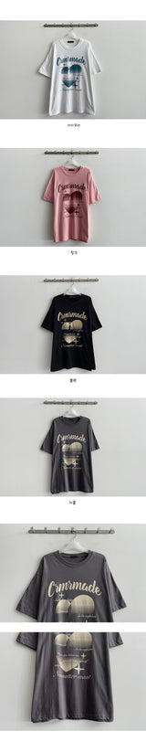 リカーリングハートラウンド半袖Tシャツ