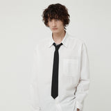 ESSENTIAL WOOL TIE BLACK STRIPE