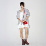 CHECK HOOD SHIRT (LIGHT GRAY)