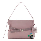 [SET] Nylon Buckle Hobo Shoulder Crossbag _ Pink