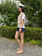 ダークブルードットデニムパンツ code 21100