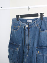 Zelda Double Pocket String Wide Denim Pants