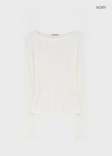 [MADE] テルナウールテンセルボートネックロングスリーブT (50% Tencel)