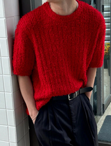 [Unisex] Summer boucle half knit(4color)
