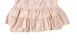 Mealing Frill Button Lace Flared Sleeveless Blouse