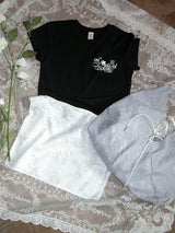 ミニローズグラフィックTシャツ_Black