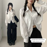 waistline cropped shirt blouse