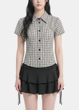 Liora Rustic Check Blouse