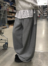 フランボアファーサイドピンタックスナップワイドパンツ