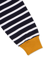 Oversized-fit stripe chain logo long sleeveless T-shirt Mustard (FCF3TS641M)