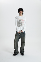 SEXXDEVIL "COMBAT"グラフィック 長袖Tシャツ