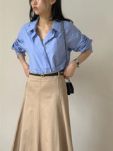 Nut Unbalance Wrap Loose Fit Shirt