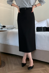 Lavin H-line Slit Long Skirt / 4 colors